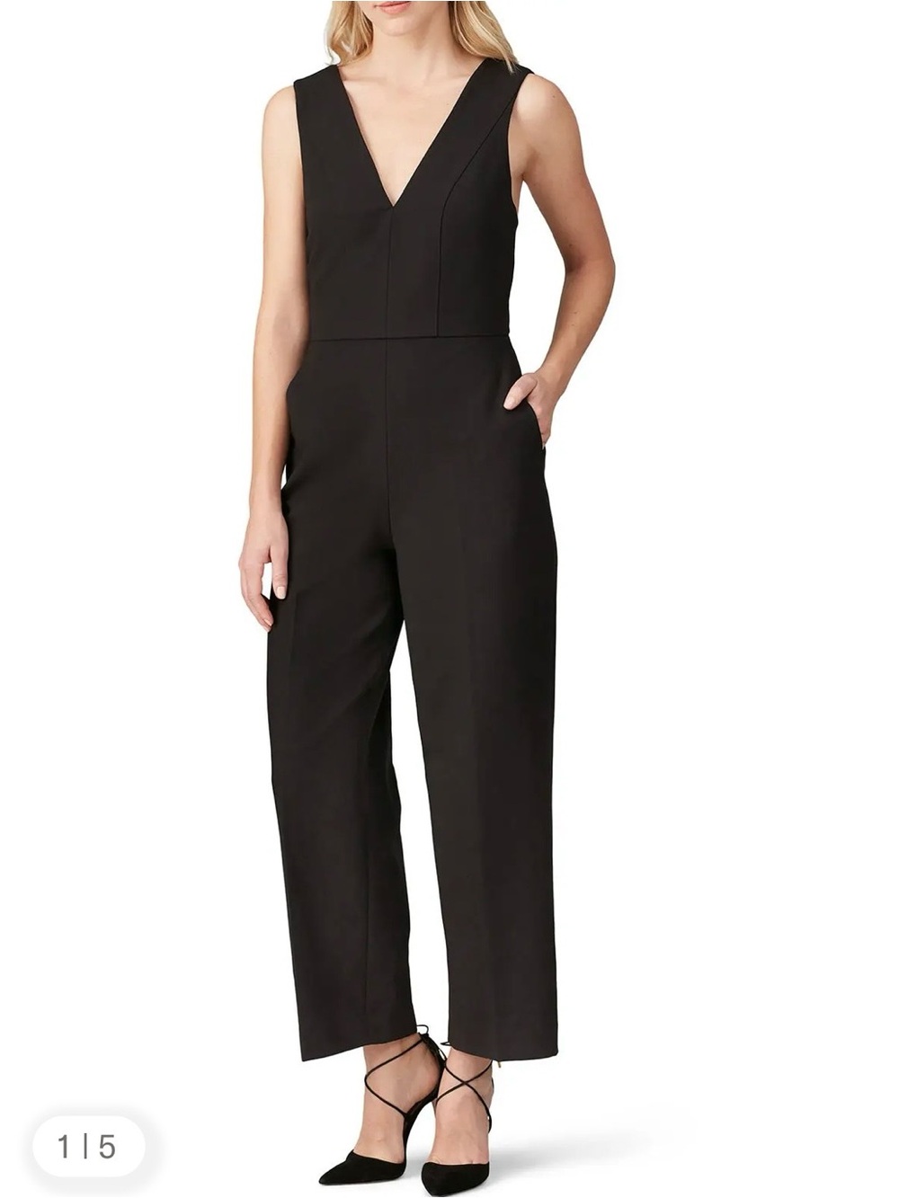 Club Monaco Black V-Neck jumpsuit